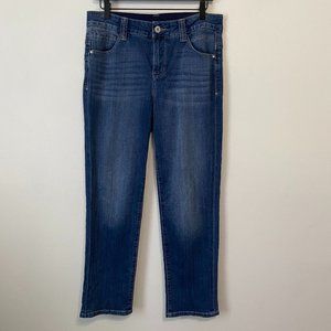 Jag Mid Rise Straight Leg Jeans Elastic Waist Size 10/30